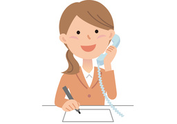 on the phoneのイラスト